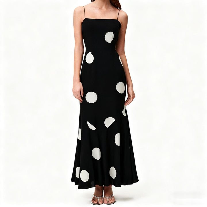 Damen Maxikleid mit elegantem Polka-Dot-Muster Drune