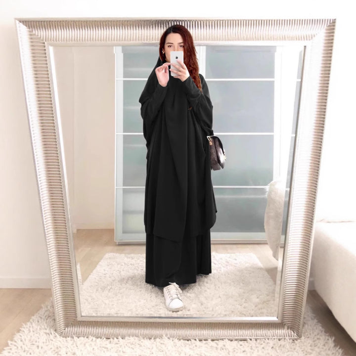 Damen Langarm Kaftan mit elegantem Schnitt und Weitem Design Drune