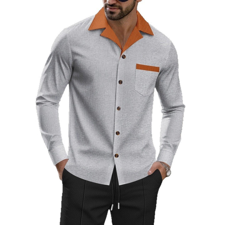 Herren Schicke Langarmhemd Drune