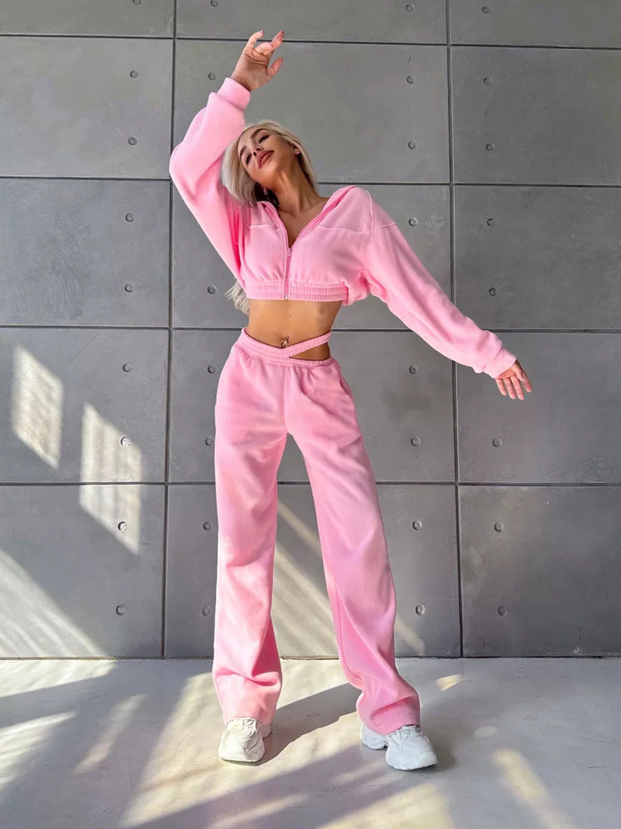 Damen Sportliche und stylische Jogginganzug Drune