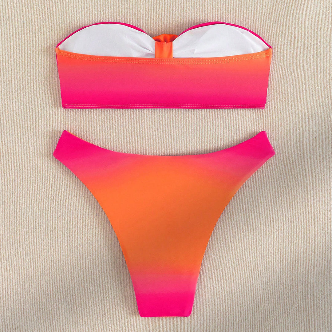 Damen Bandeau-Bikini mit floralem Herzdesign Drune