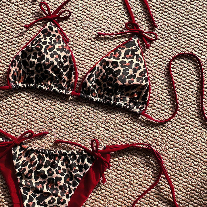Damen Triangel-Bikini mit verspieltem Animal-Print Drune