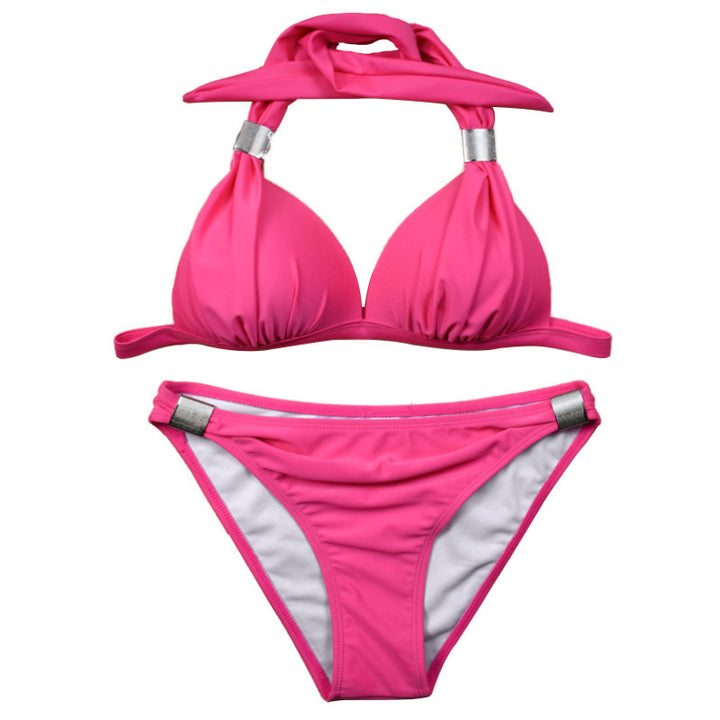 Damen Triangel-Bikini mit verstellbaren Trägern und schicker Knoten-Detail Drune