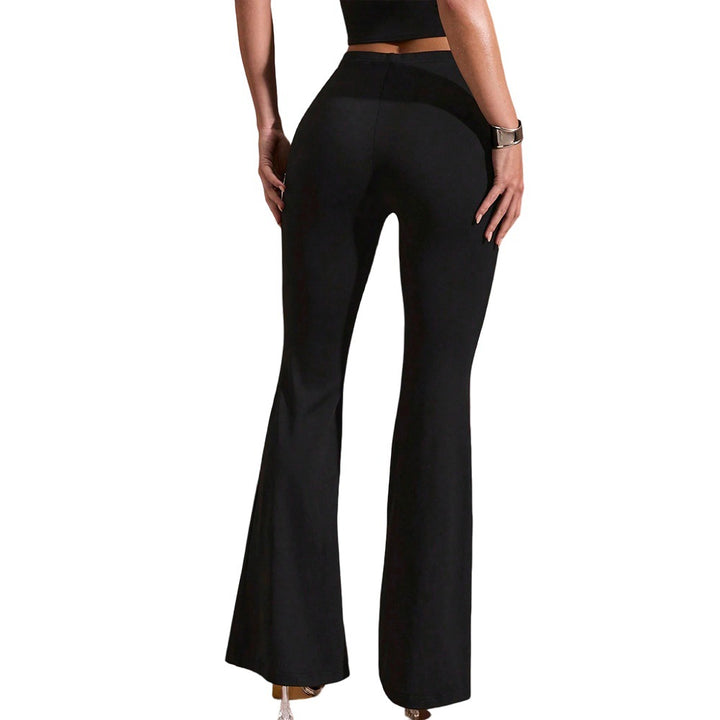 Damen Flared Hose mit hohem Bund und elastischem Material Drune