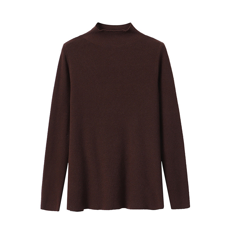 Damen Feinstrickoberteil mit hohem Kragen Drune