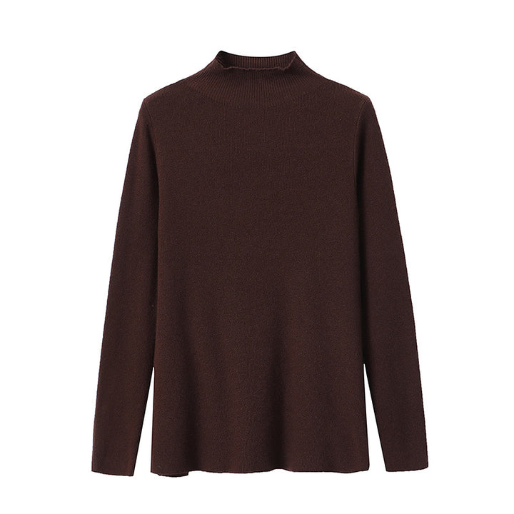 Damen Feinstrickoberteil mit hohem Kragen Drune