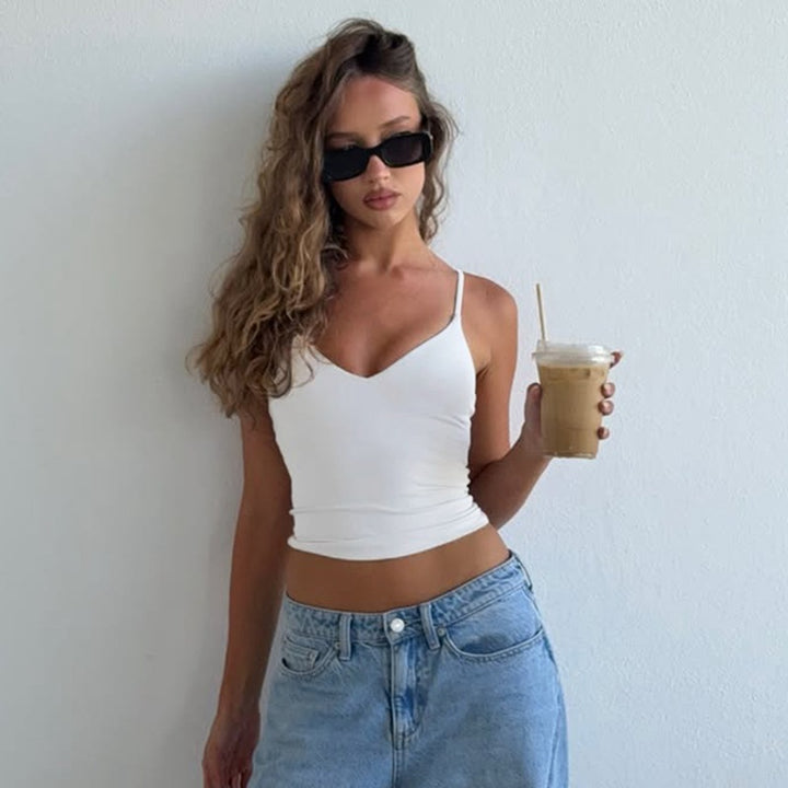 Damen Funktions-Tanktop mit verstellbaren Spaghettiträgern und eckigem Ausschnitt Drune