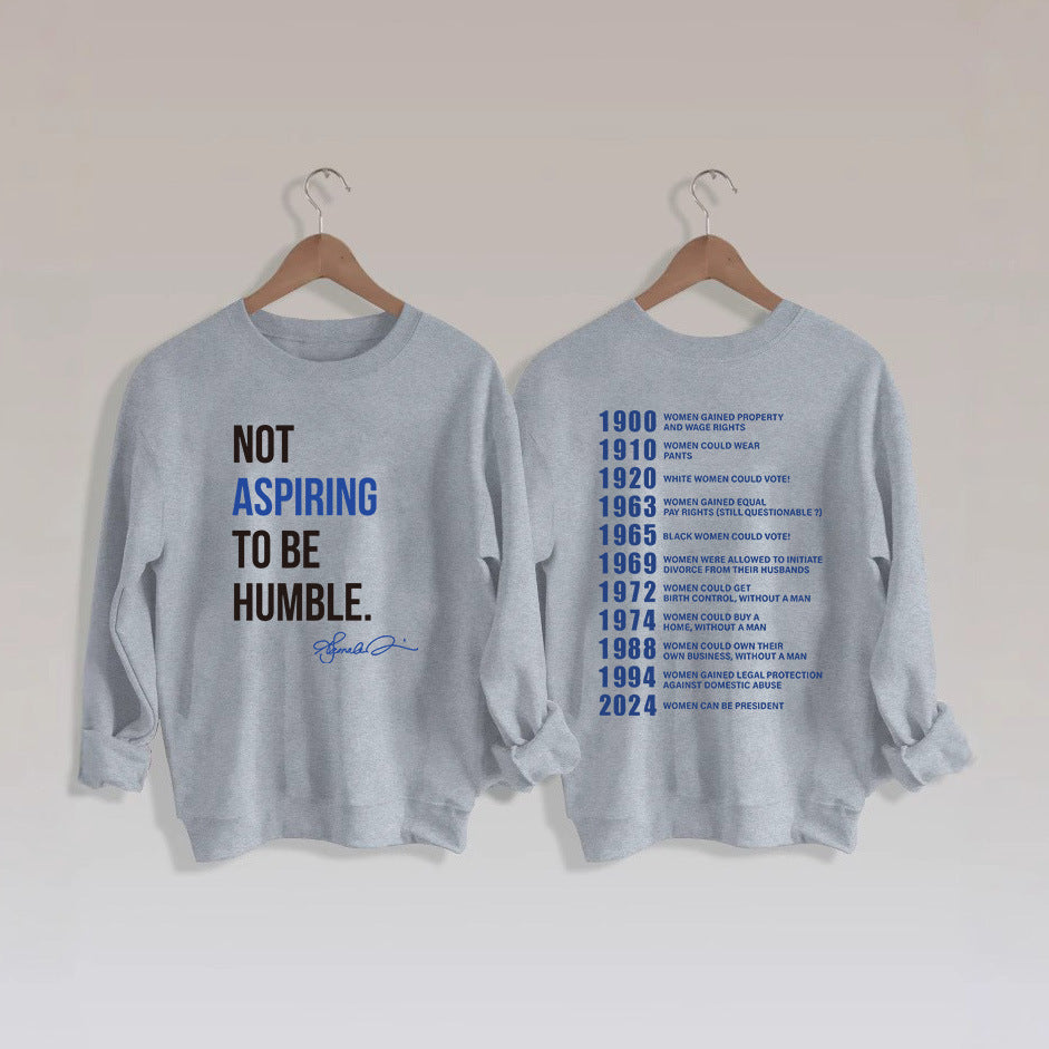 Damen Sweatshirt mit inspirierendem Schriftzug und historischem Motiv Drune