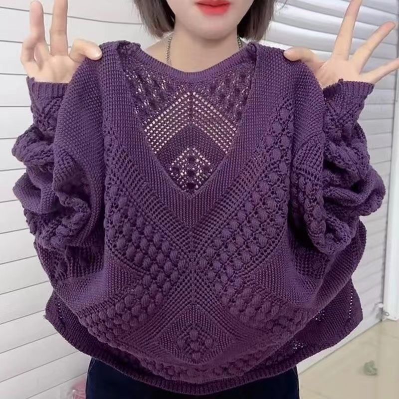 Damen Pullover mit V-Ausschnitt und modernem Strukturmuster Drune
