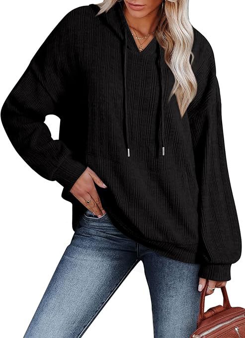 Damen Oversized Kapuzenpullover mit strukturiertem Design Drune