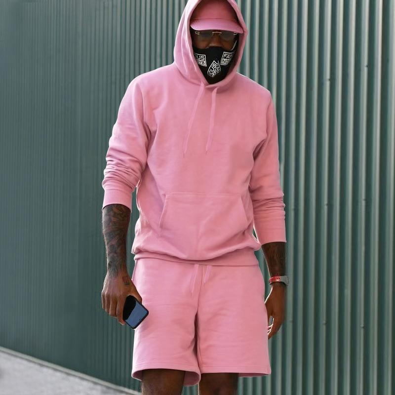 Herren sportliches Hoodie- und Shorts-Set aus hochwertigem Sweatmaterial Drune
