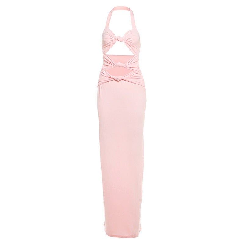 Damen Elegantes Maxikleid mit raffinierten Cut-Outs und Wickeldetails Drune