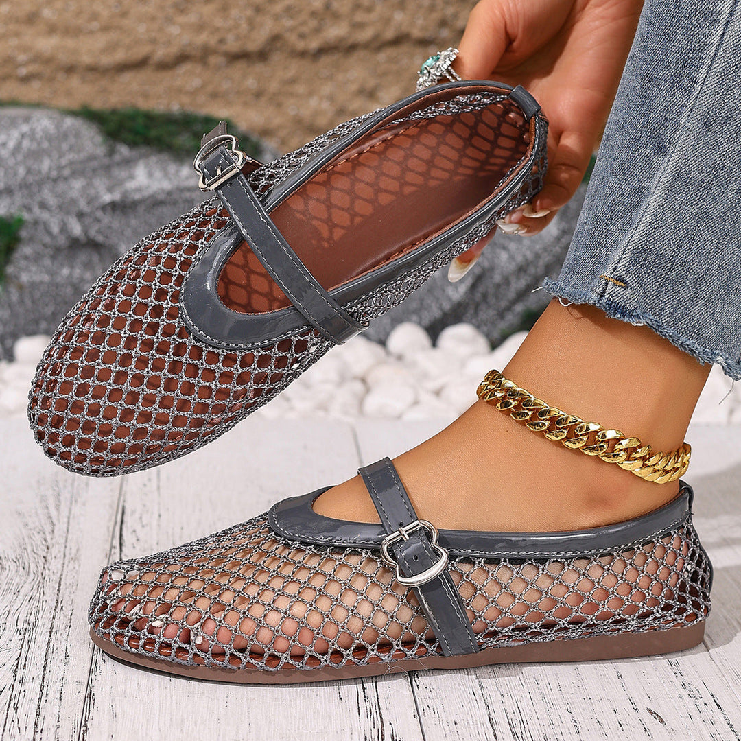 Damen Netzschuhe mit elegantem Riemen Drune