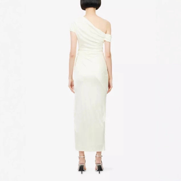 Damen Wickelkleid mit asymmetrischem Oberteil und eleganten Drapierungen Drune
