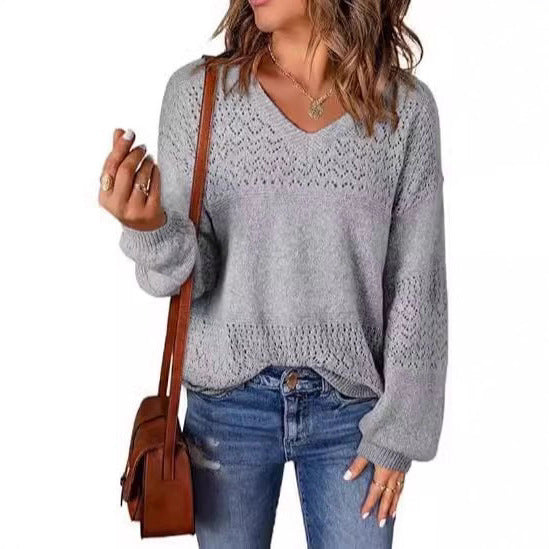 Damen luftiger Strickpullover Drune
