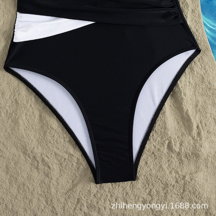 Damen Einteiliger Badeanzug mit raffiniertem Wickeldesign Drune