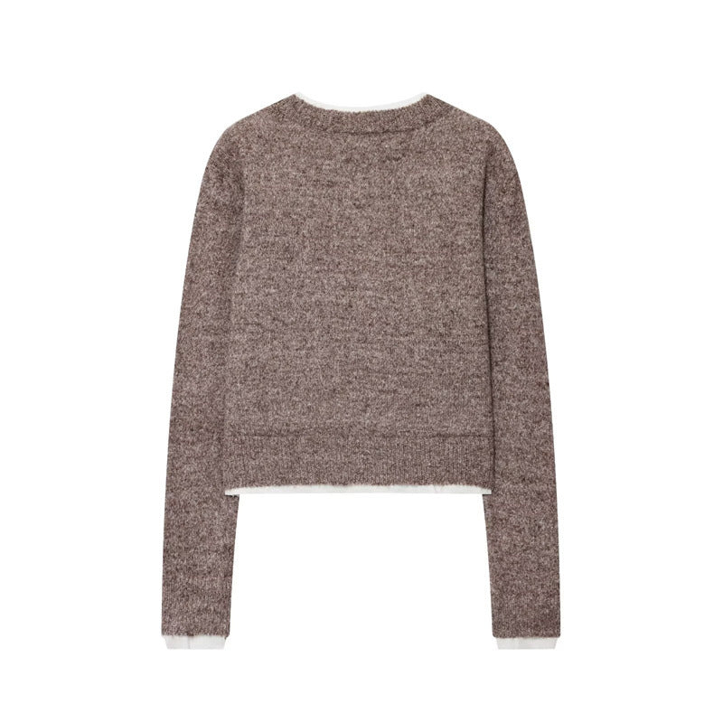 Damen modische Strickjacke mit feinem Knit-Design und eleganten Knopfdetails Drune