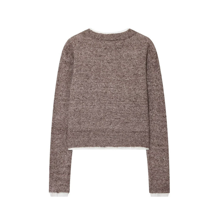 Damen modische Strickjacke mit feinem Knit-Design und eleganten Knopfdetails Drune