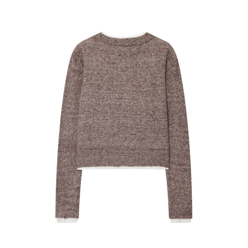 Damen modische Strickjacke mit feinem Knit-Design und eleganten Knopfdetails Drune