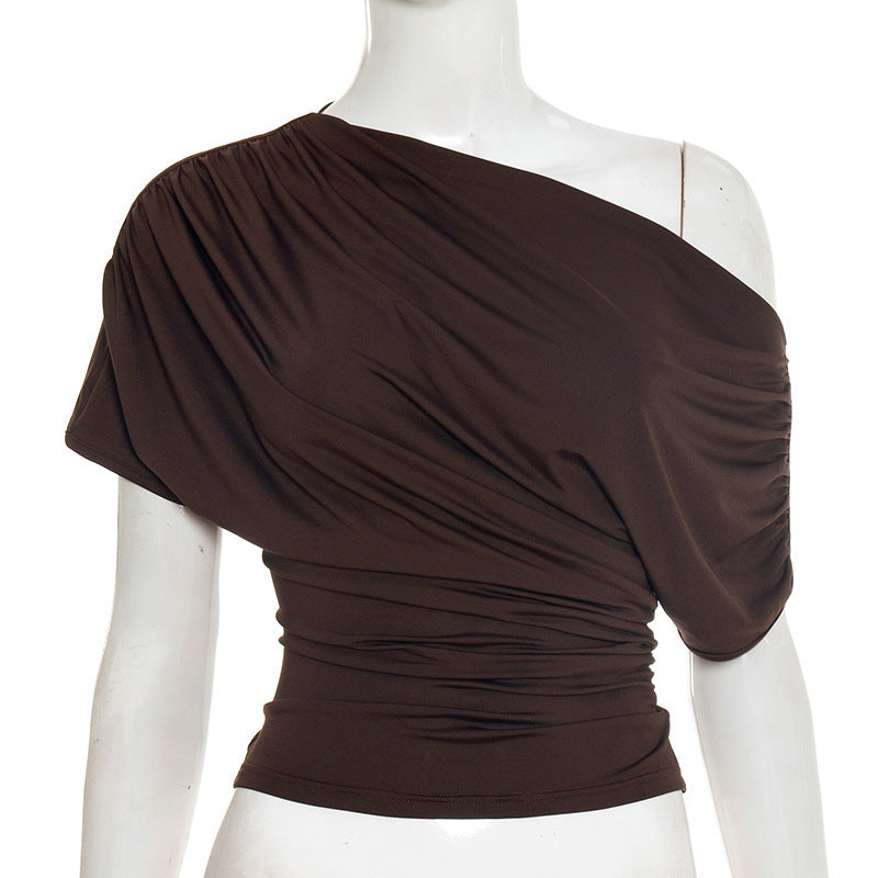 Damen asymmetrisches Top Drune
