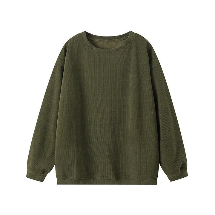 Damen Lässiges Sweatshirt mit Rippstruktur und weitem Schnitt Drune