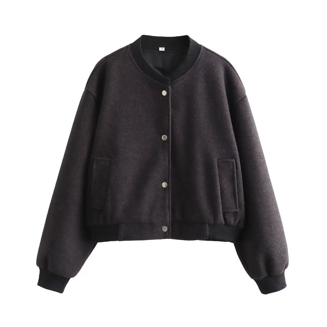 Damen lässige Collegejacke im minimalistischen Design Drune