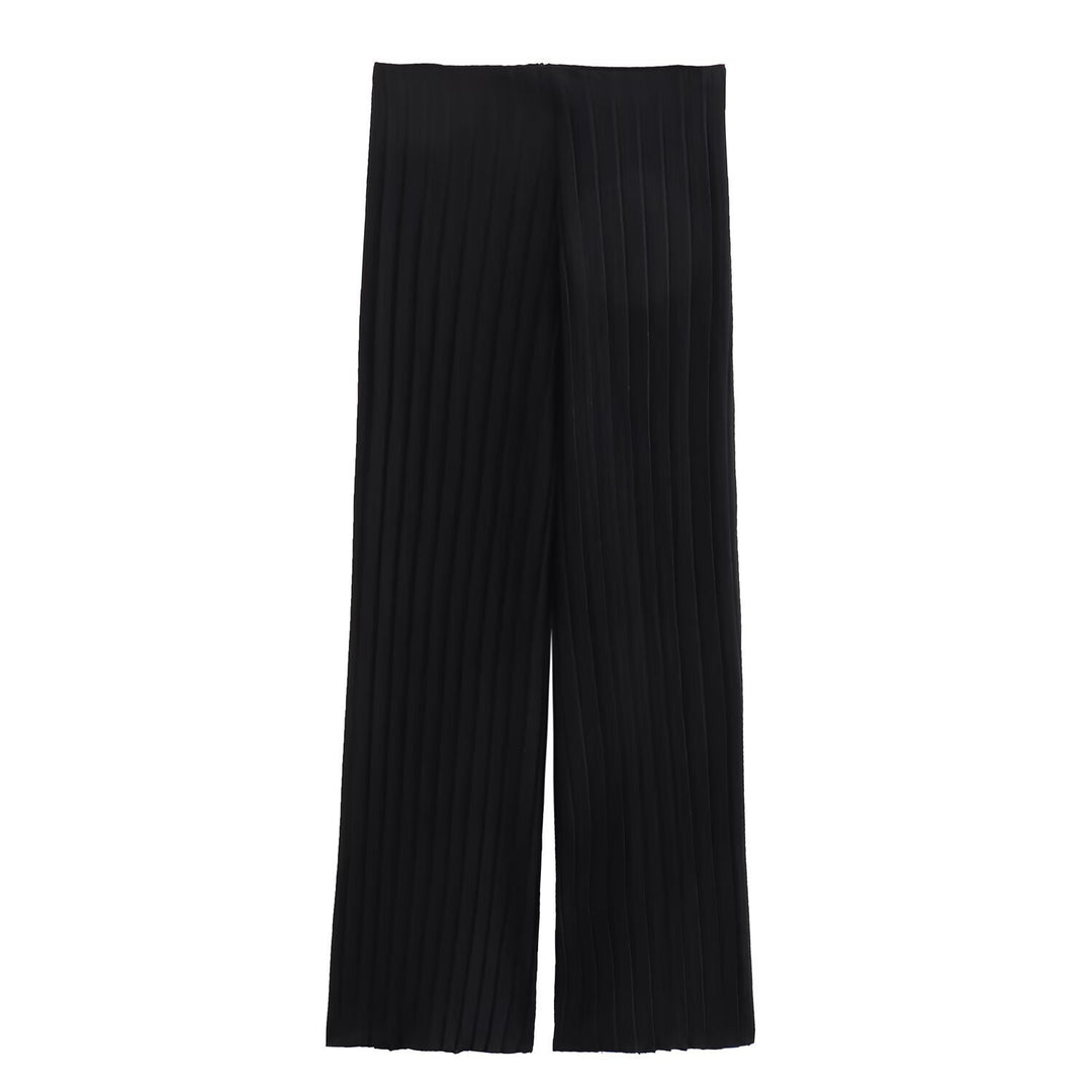 Damen Plissierte Hochwasserhose Drune