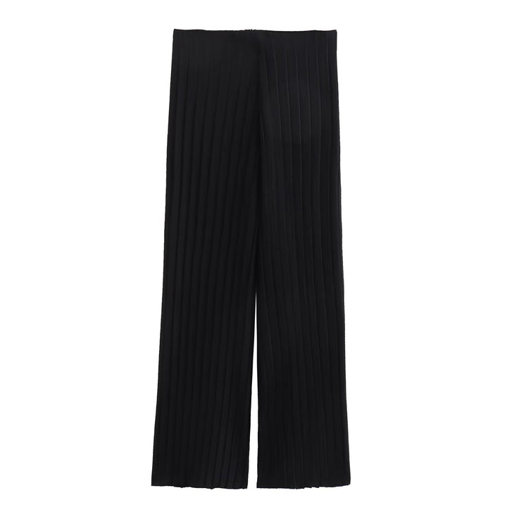 Damen Plissierte Hochwasserhose Drune