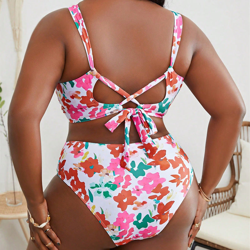 Damen Zweiteiliger Bikini mit modischem Cropped-Top Drune