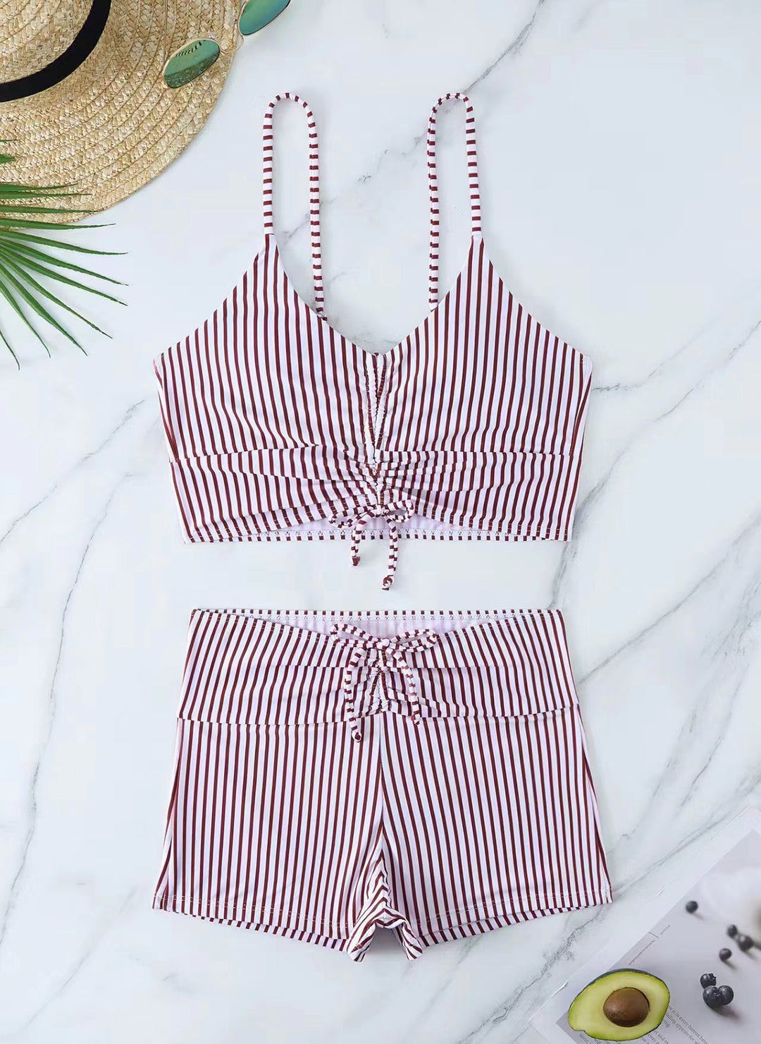 Damen Sportliches Bikini-Set mit verstellbaren Trägern Drune