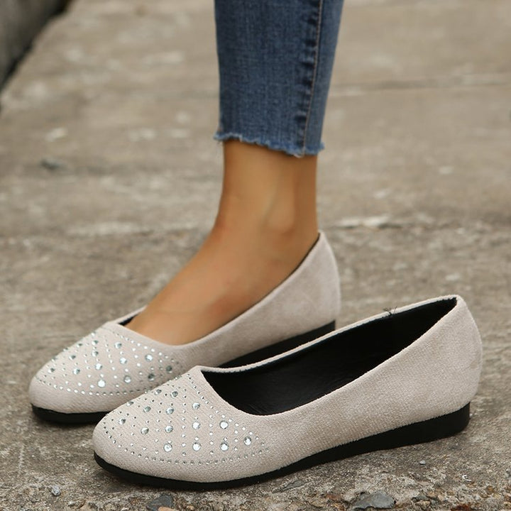 Damen Elegante Ballerinas mit funkelndem Strass-Detail und komfortabler Sohle Drune