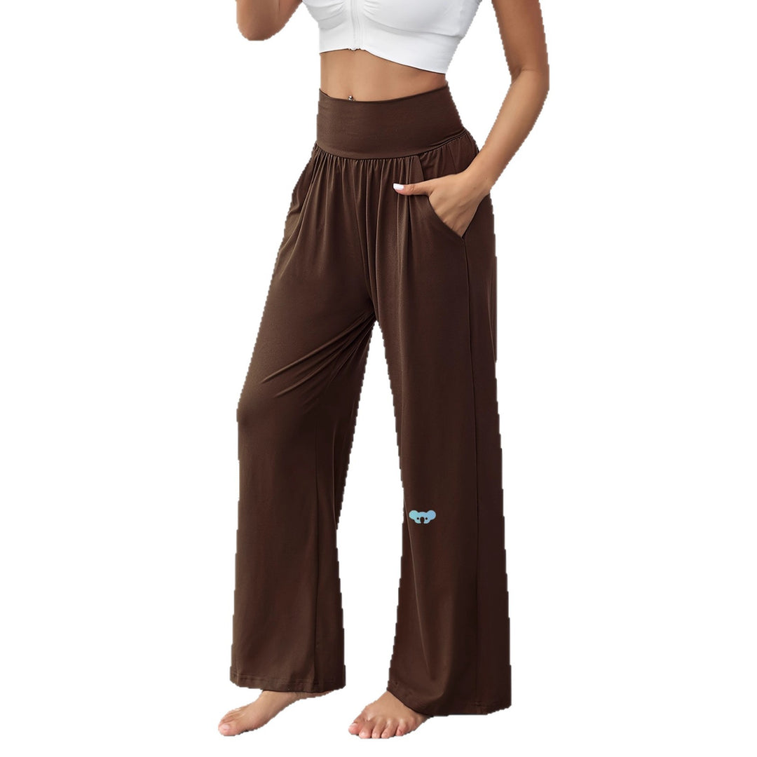 Damen gemütliche Freizeithose mit elastischem Bund und Seitentaschen Drune