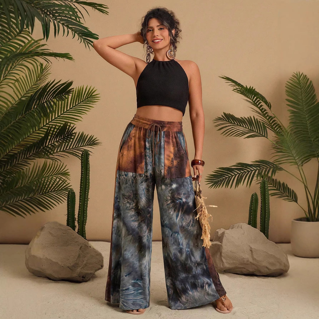 Damen Stilvolles Loungewear-Set mit lässigem Schnitt und modischem Muster Drune