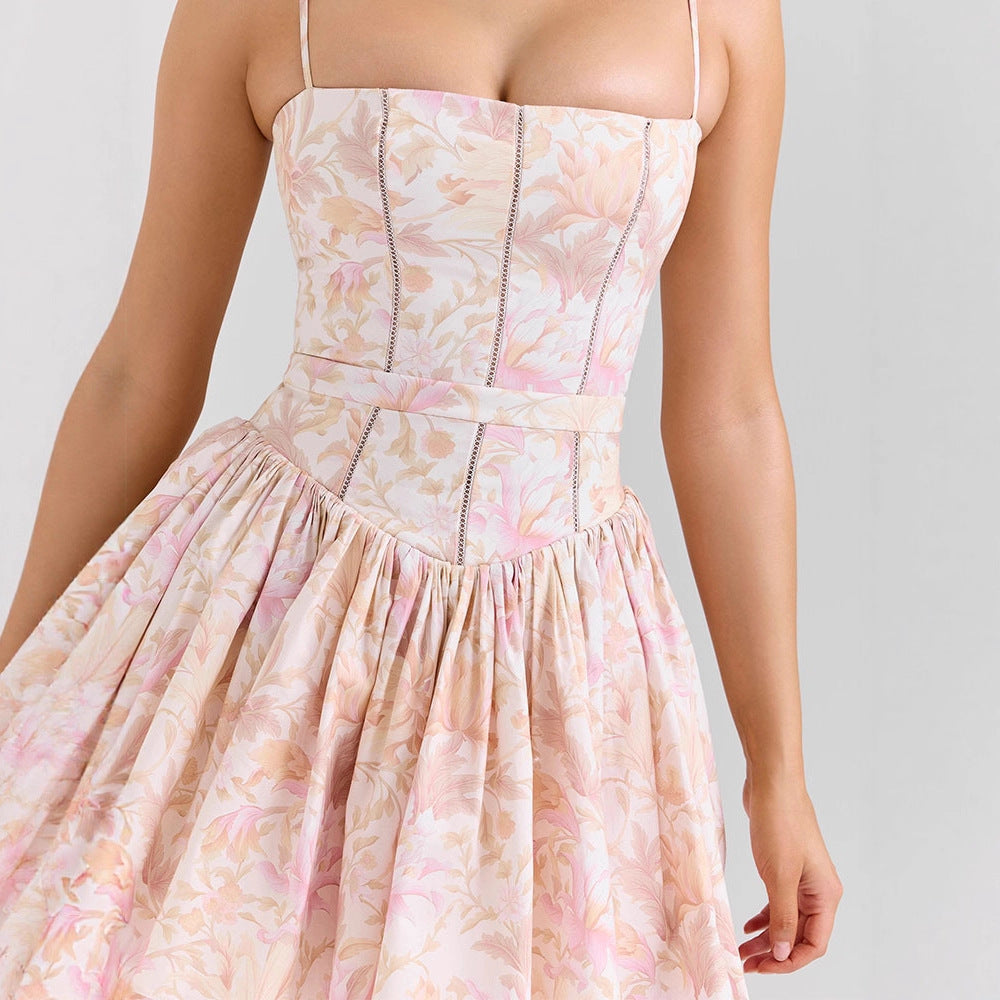 Damen Verspieltes Minikleid mit floralem Muster Drune
