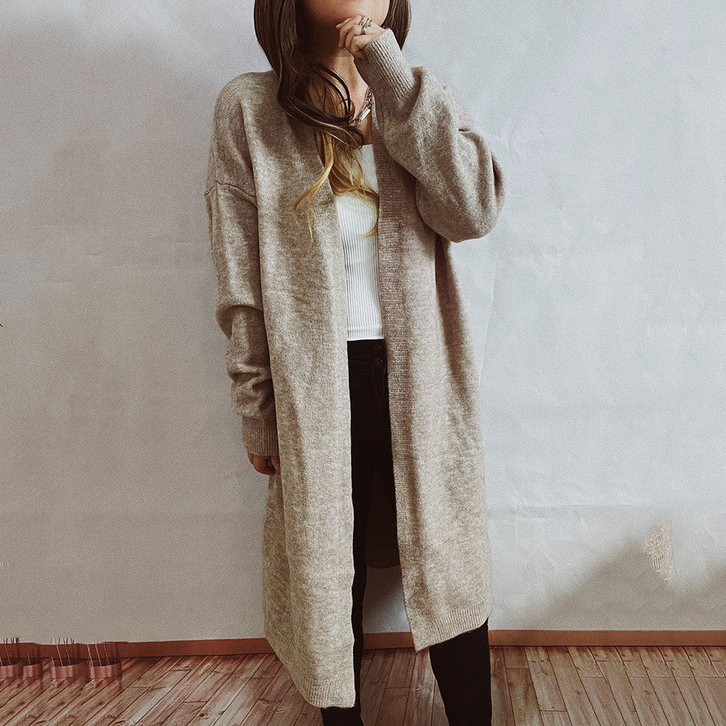Damen langen Strickcardigan Drune