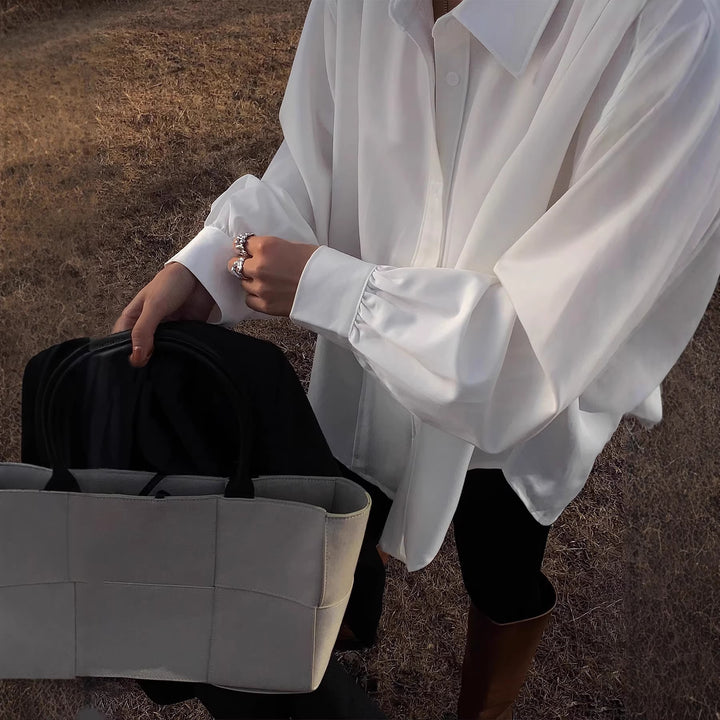Damen Modehemd mit oversized Schnitt und eleganten Manschetten Drune