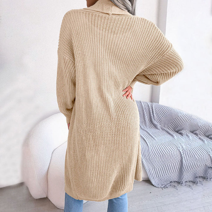 Drune | Einfarbige Strickjacke Für Elegante Outfits