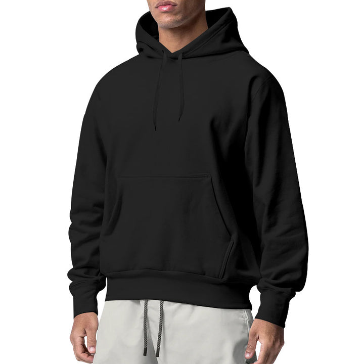 Herren nan Kapuzenpullover mit Kängurutasche, Relaxed-Fit und gerippten Bündchen Drune