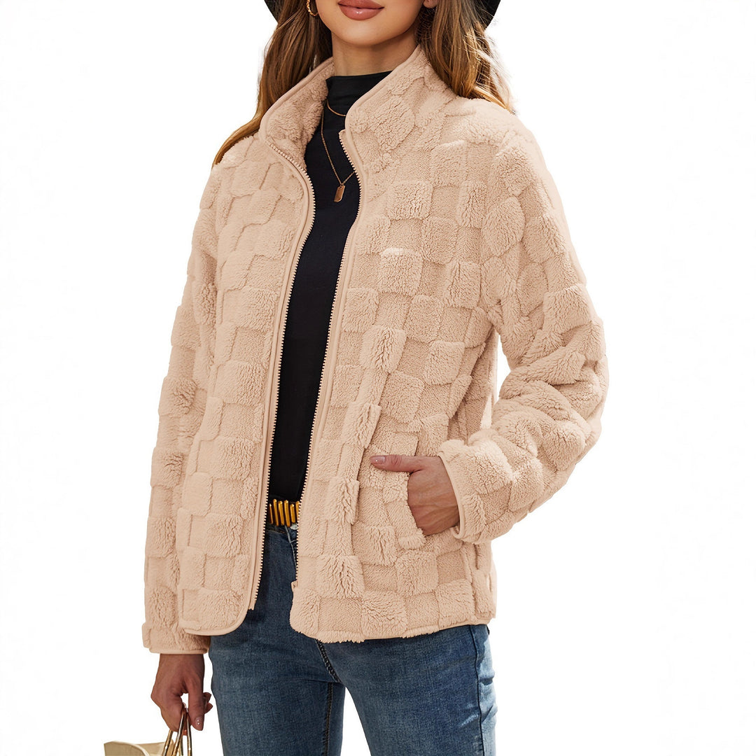Damen Fleecejacke mit strukturiertem Design und seitlichen Eingrifftaschen Drune