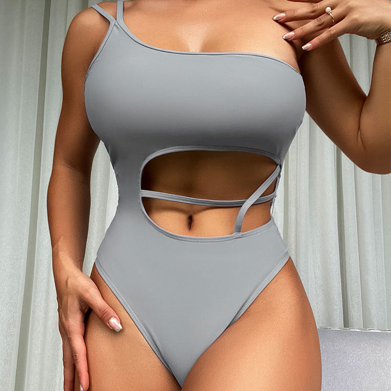 Damen Einseitiger Badeanzug mit raffinierten Cut-Outs Drune