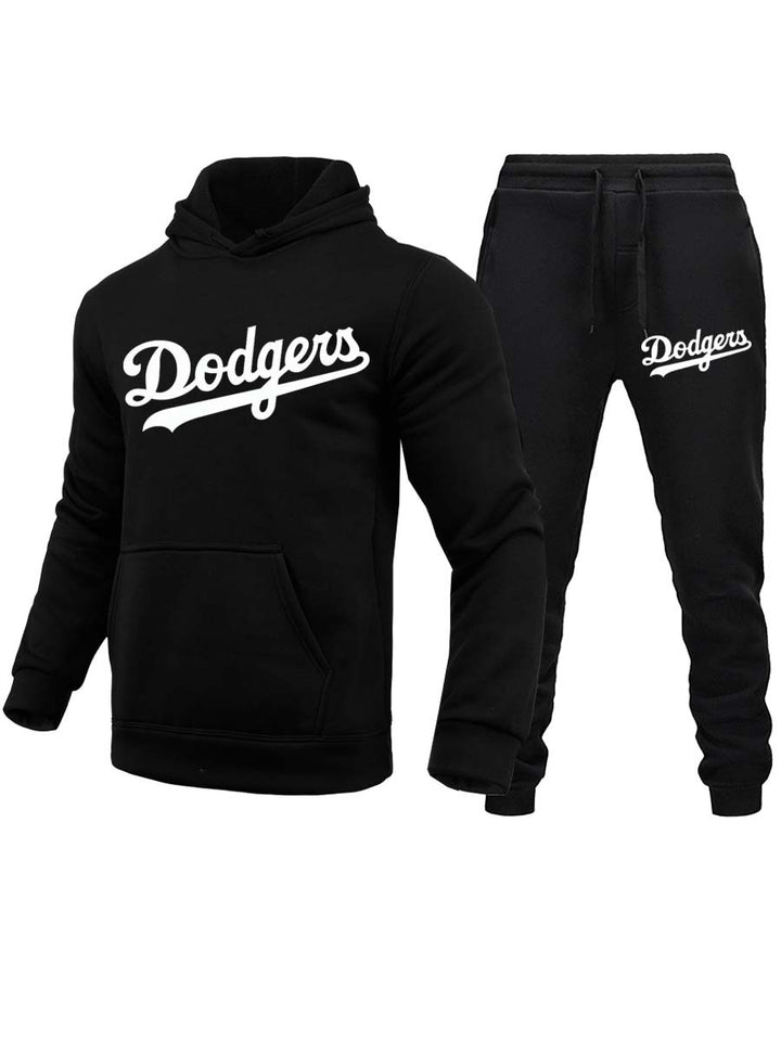 Damen Hoodie und Jogginghose Set mit auffälligem Sportlogo Drune