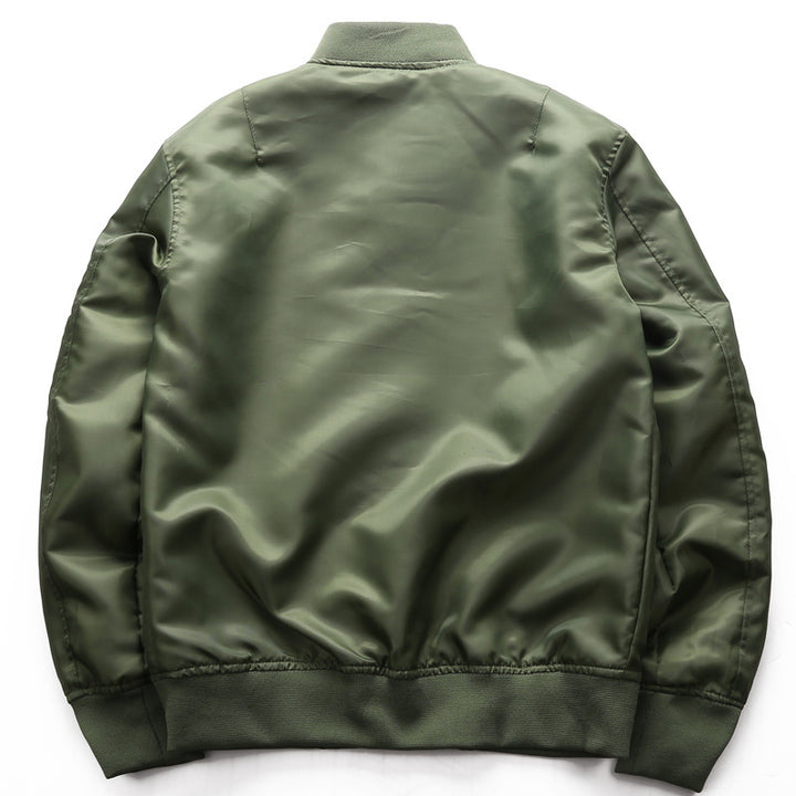 Herren nan klassische Bomberjacke aus wasserabweisendem Nylon mit gerippten Bündchen und Ärmeltasche Drune