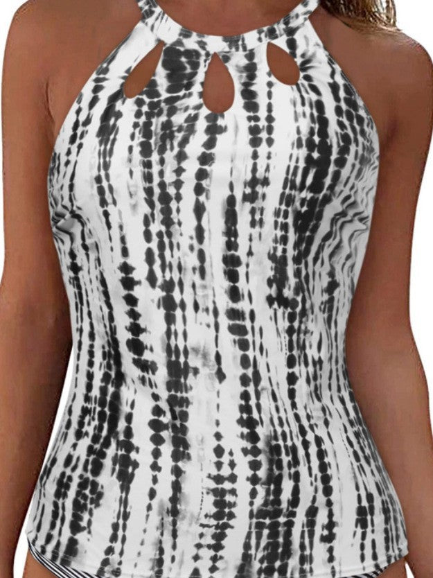 Damen Sportliches Tankini-Oberteil mit modischem Rundhalsausschnitt und Cut-Outs Drune
