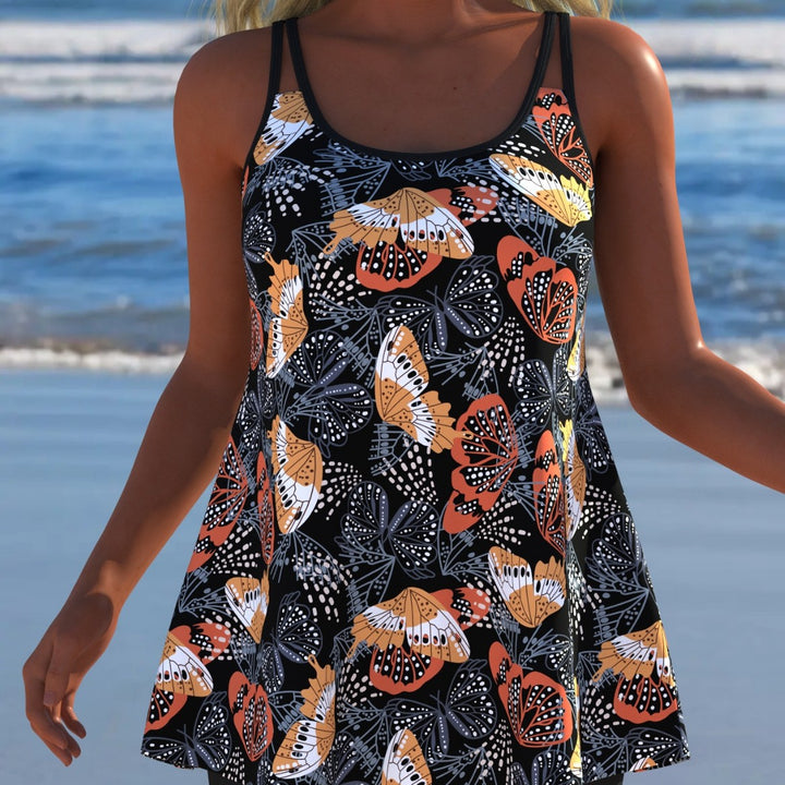 Damen Schwimmanzug mit modischem A-Linien-Schnitt und floralem Design Drune