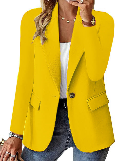 Damen moderner Blazer mit tailliertem Schnitt und praktischen Taschen Drune