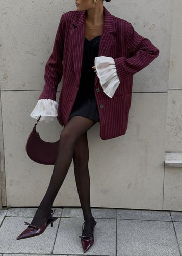 Drune | Nadelstreifen Blazer mit Statement Ärmeln