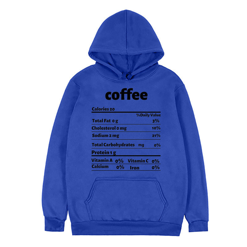 Damen Kapuzenpullover mit kreativem Nährwertdesign Drune