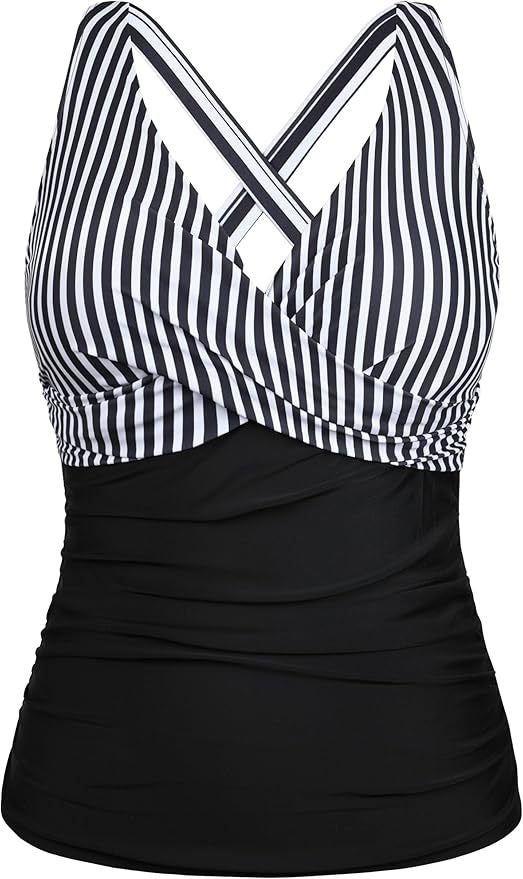 Damen Badeanzug mit Wickelschnitt und figurschmeichelndem Design Drune