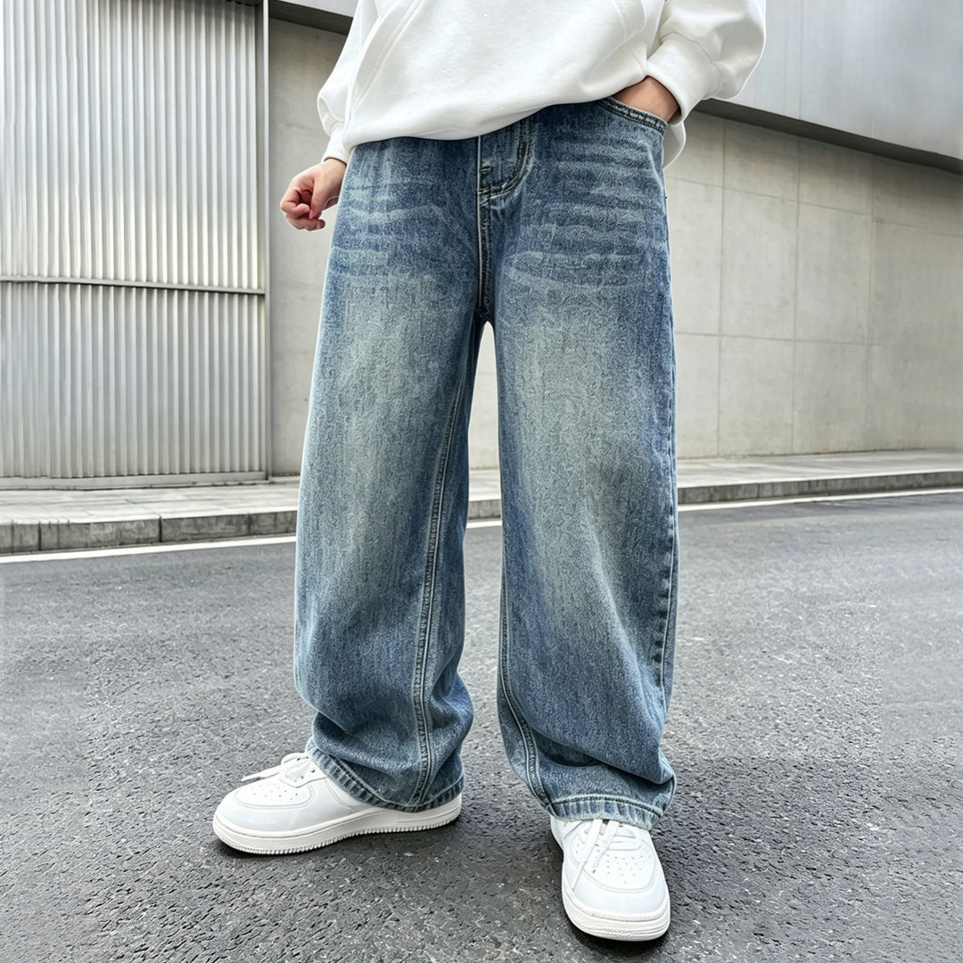 Damen weite Baggy-Jeans aus hochwertigem Denim Drune