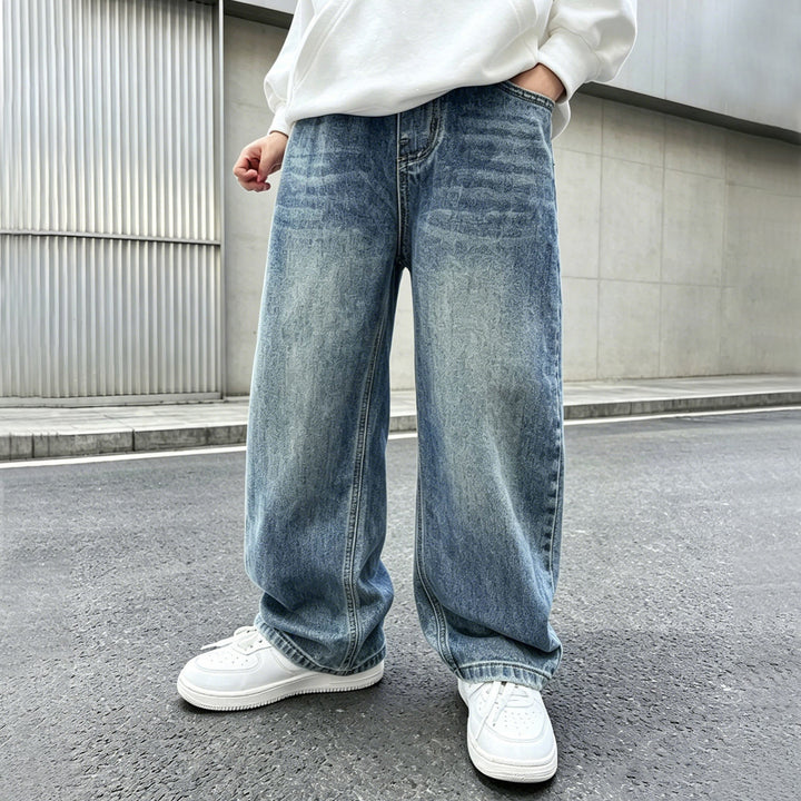 Damen weite Baggy-Jeans aus hochwertigem Denim Drune